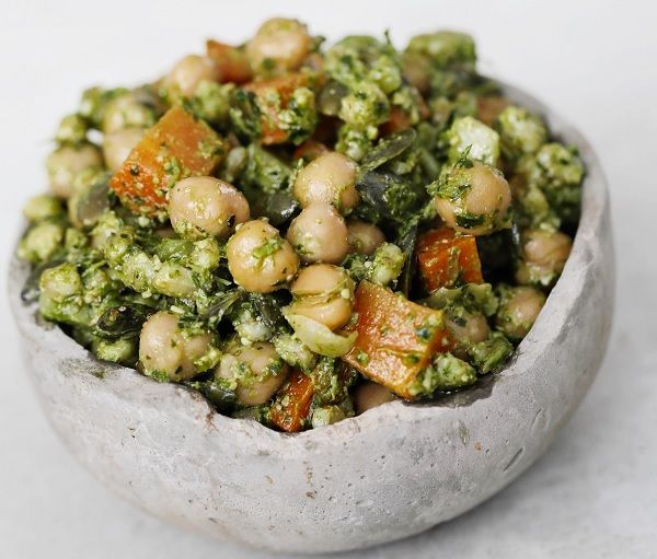 Garbanzos al pesto