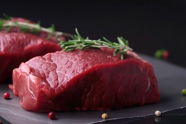 Carne magra cortada